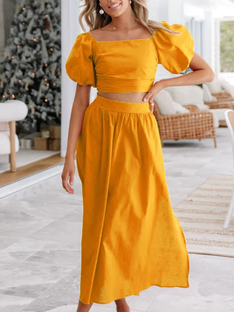 2024 Spring Summer Fashion Red Black Two Piece Sets